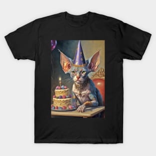 Sphinx Cat Birthday Card T-Shirt